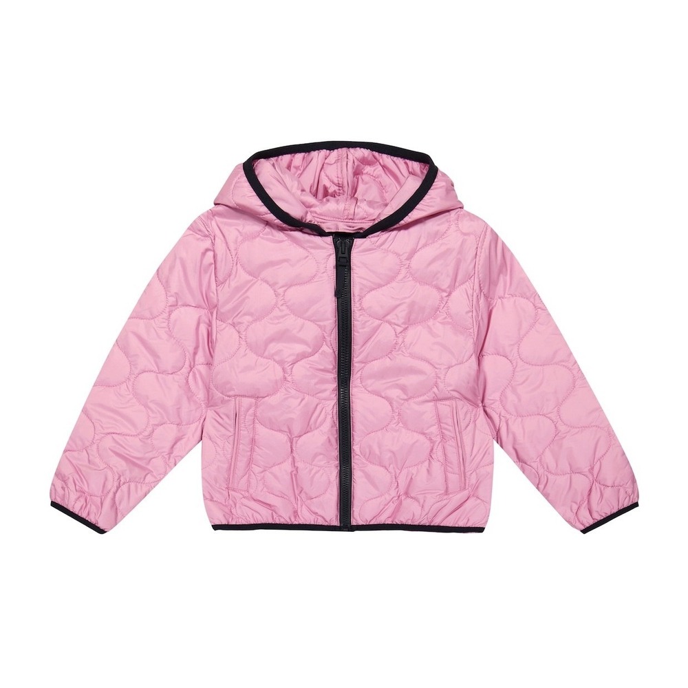 Il Gufo Pink Scalloped Quilted Hooded Jacket, Kids Size 3A